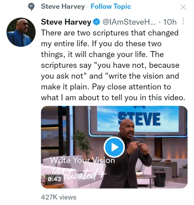 Steve Harvey bible verse