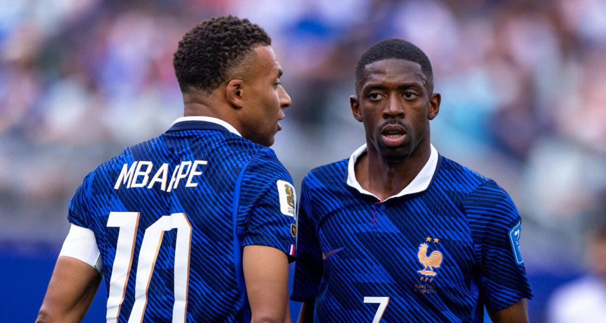 Ousmane Dembélé et Kylian Mbappé