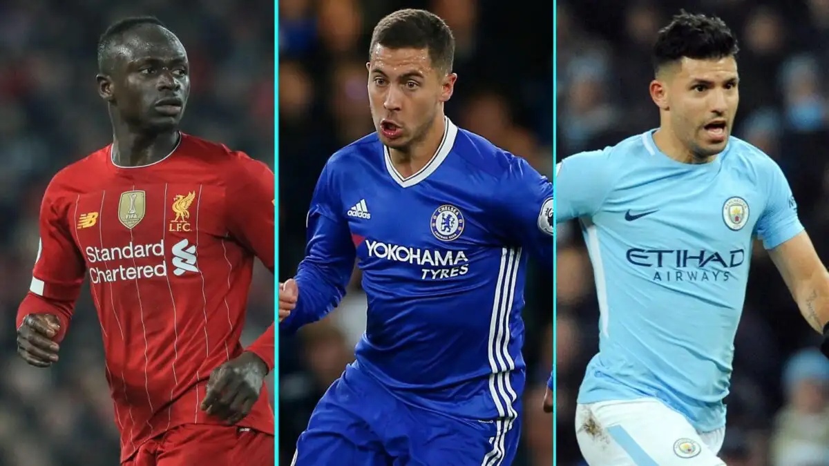 Sadio Mane, Eden Hazard and Sergio Aguero