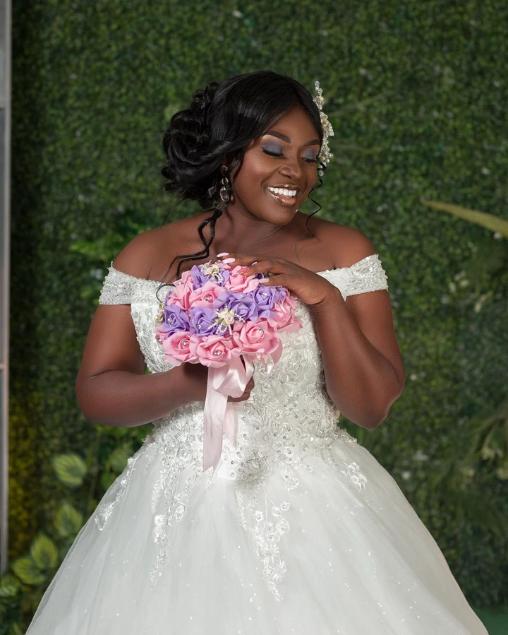 See how beautiful Emelia Brobbey looks in her wedding gown (photos)