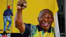 Südafrika, Johannesburg | ANC-Plakat mit Präsidenten Cyril Ramaphosa