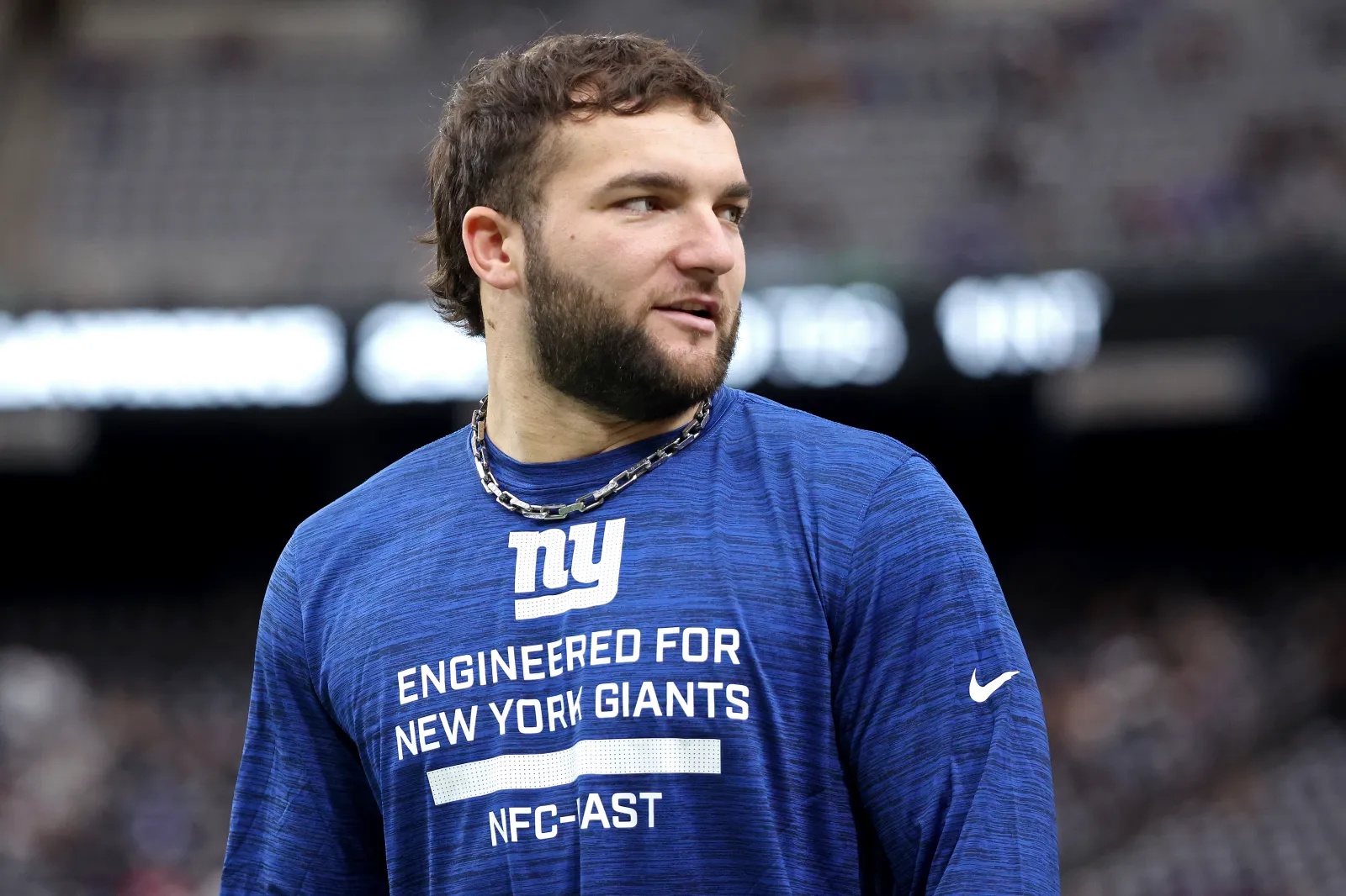 New York Giants star Cam Skattebo at game against Las Vegas Raiders