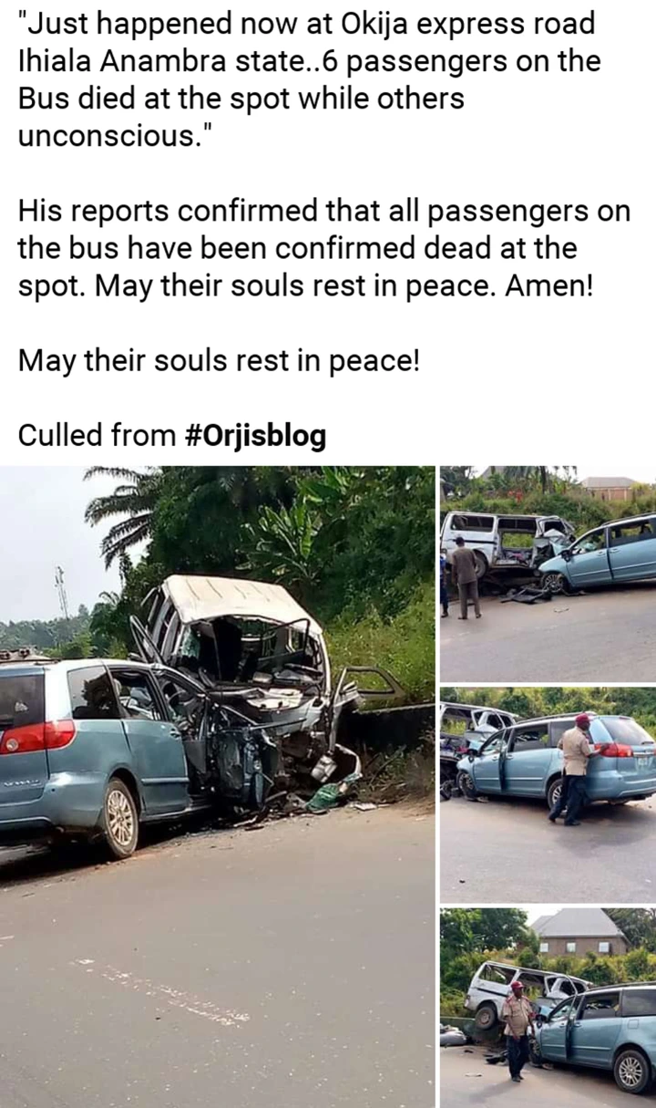 6 Passengers Confirmed Dead In An Accident. 1