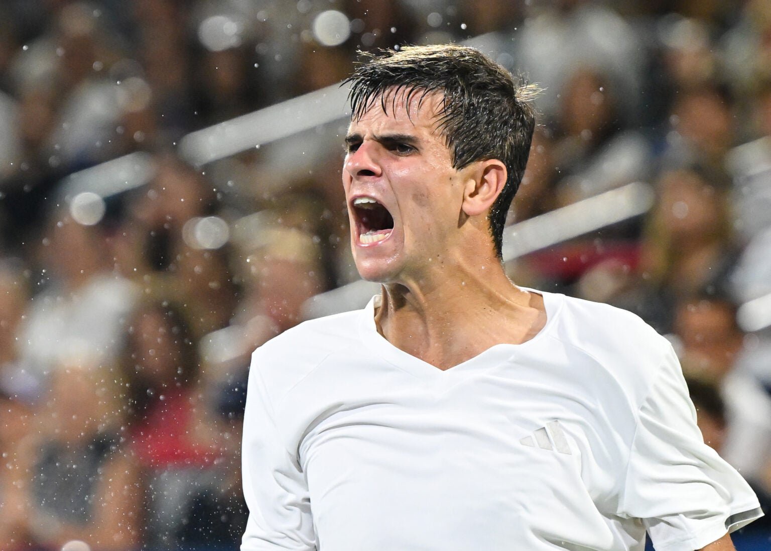Rafael Jodar celebrates at the Canadian Open.