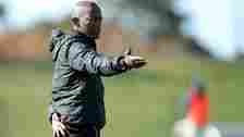 Papi Zothwane giving instructions to his players from the touchline