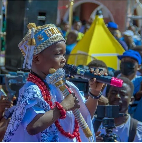 Adigun Olowe Yoruba Performs For Ooni Of Ife At The Olojo Festival