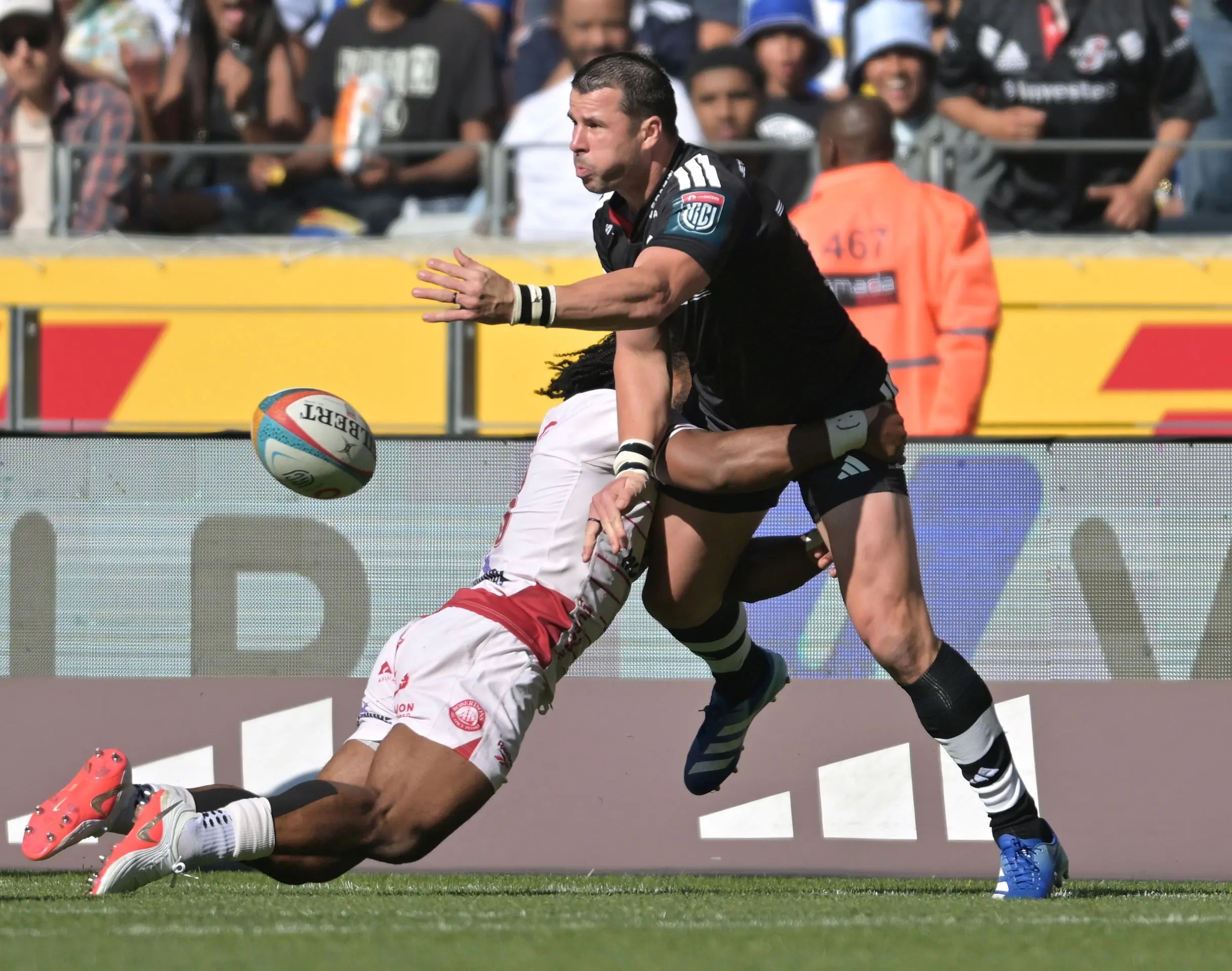 Ruhan Nel of the DHL Stormers during the United Rugby Championship match between DHL Stormers and Hollywoodbets Sharks at DHL Stadium on October 10, 2026 in Cape Town, South Africa
