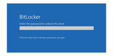 BitLocker password screen