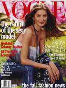 Gisele Bündchen first Vogue cover, July 1999