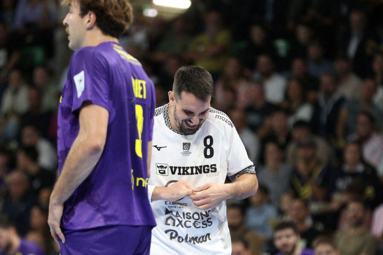 Jordan Allais grimaçant après sa blessure contre Nantes.