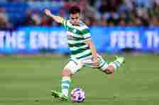 Alexandro Bernabei of Celtic shoots for goal during the Sydney Super Cup match between Celtic and Sydney FC at Allianz Stadium on November 17, 2022...