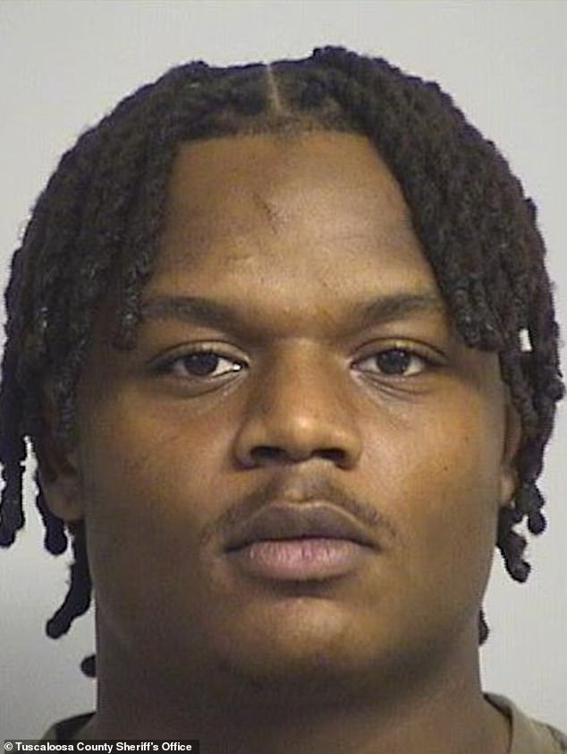 Kirkpatrick Jr. (pictured last year) was arrested and charged on Friday with harassing communications and doxing, both misdemeanors, of a University of Alabama police officer