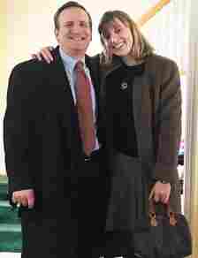 <p>Katie Ledecky/Instagram</p> Katie Ledecky poses with her dad, David, for a photo on Thanksgiving in 2019.