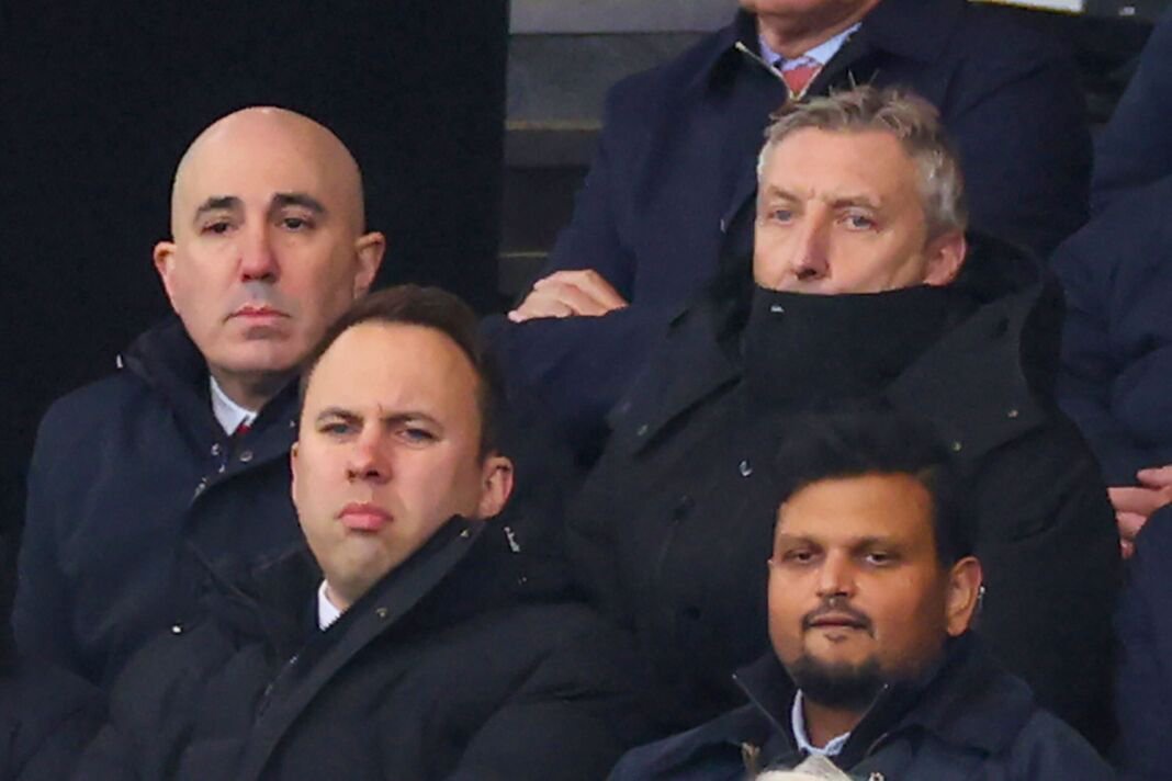 Omar Berrada and Jason Wilcox were at Carrington on Monday morning