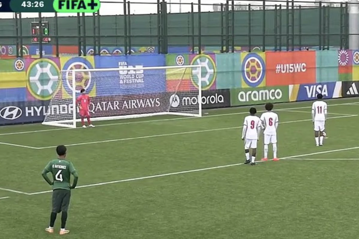 The Bolivia goalkeeper did not attempt to save the penalty