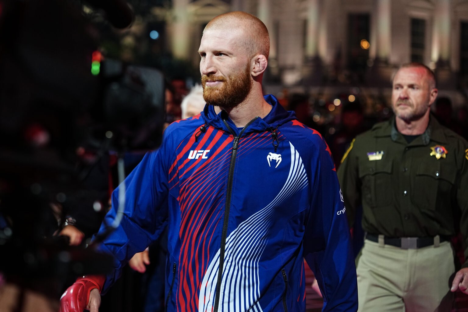 Bo Nickal walks to the cage at UFC White House