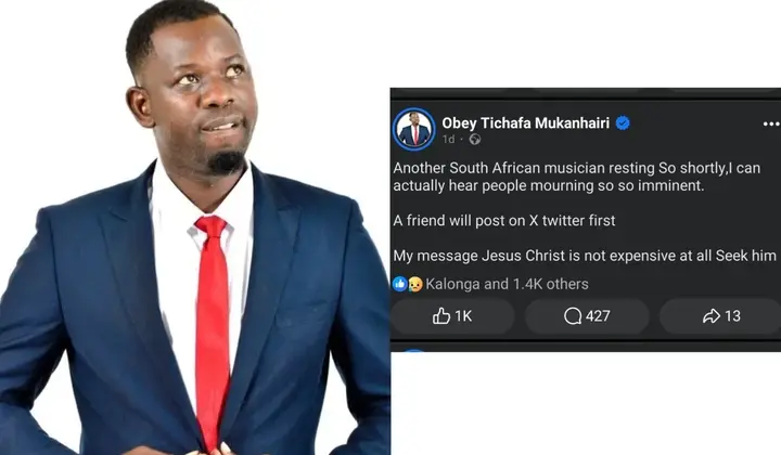 Zimbabwean Prophet Mellontik Orasi Who Prophesied Zahara's Death Drops Another Prophecy on South African Celebrity Death