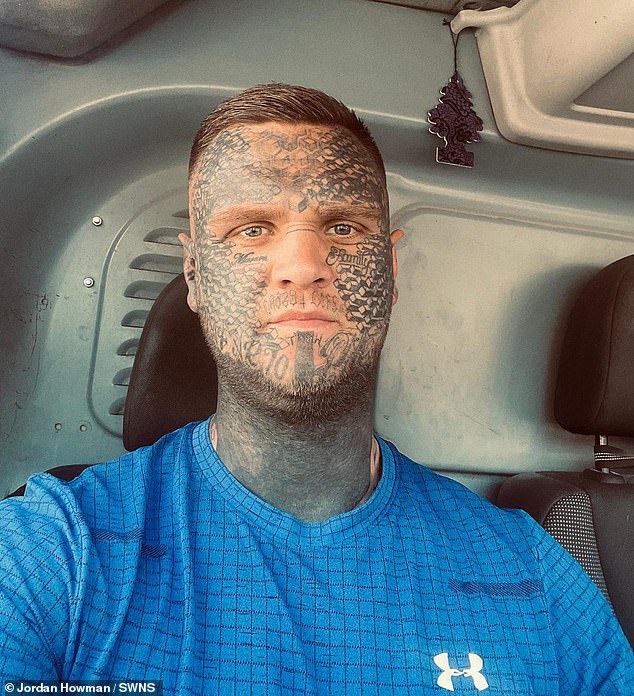 Jordan got the geometric cubes tattooed on his face around eight or nine years ago alongside words like 'blessed', 'family' and 'crazy life' and said it has never caused problems during his previous two visits to Dubai, he says