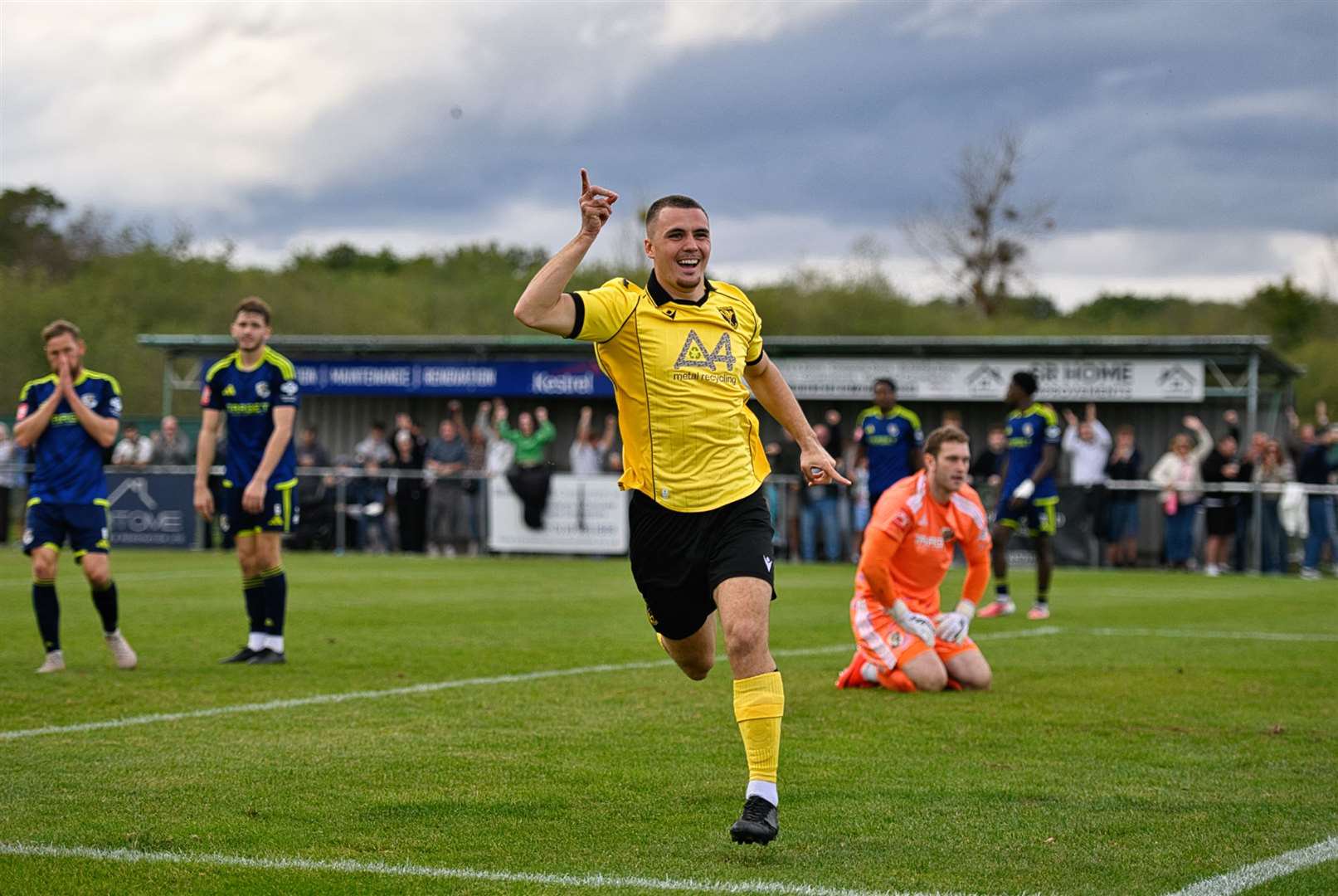 Charlie Barlow equalises. Photo by Rob Mellor