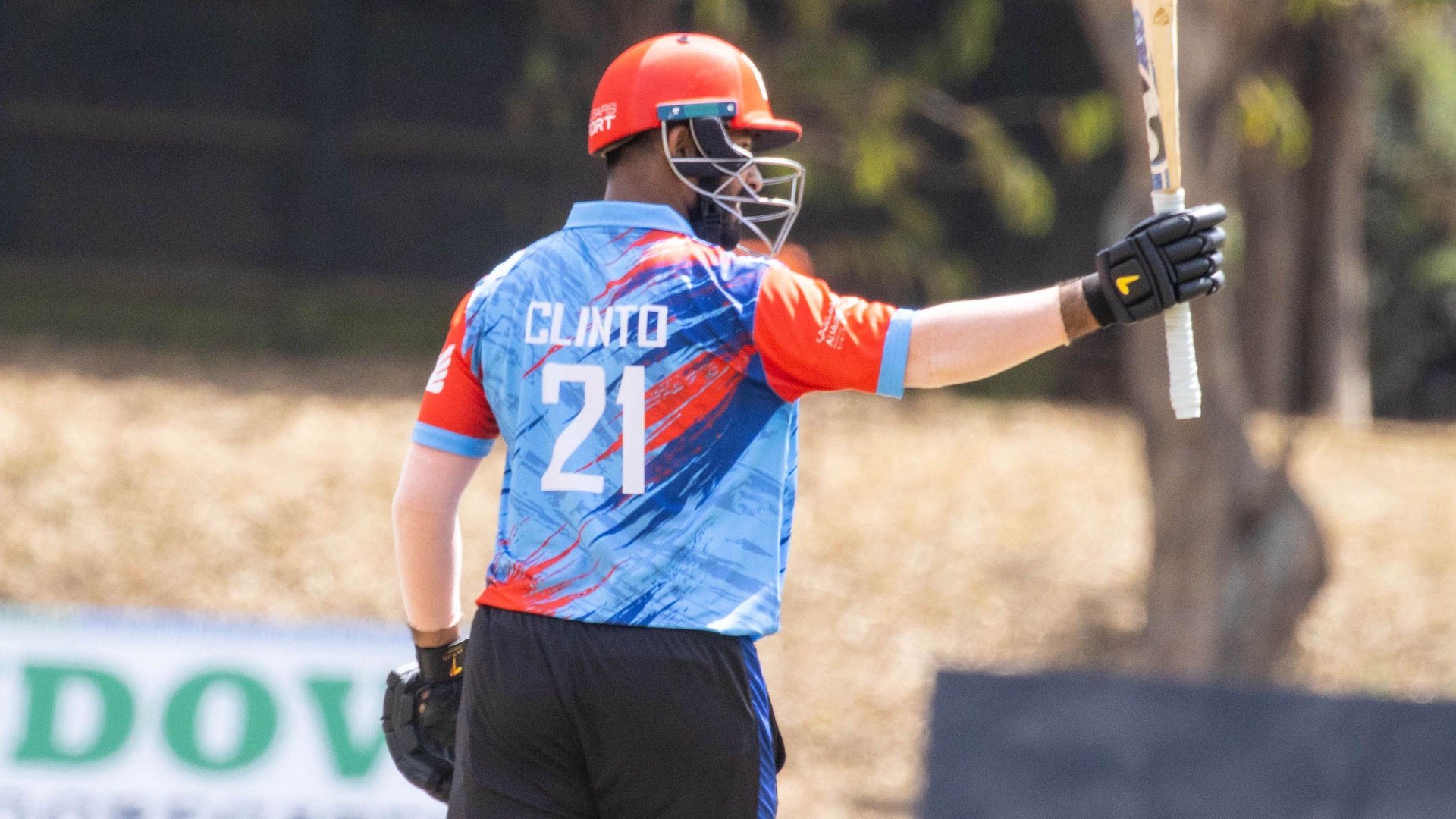 Clinto Anto raises his bat