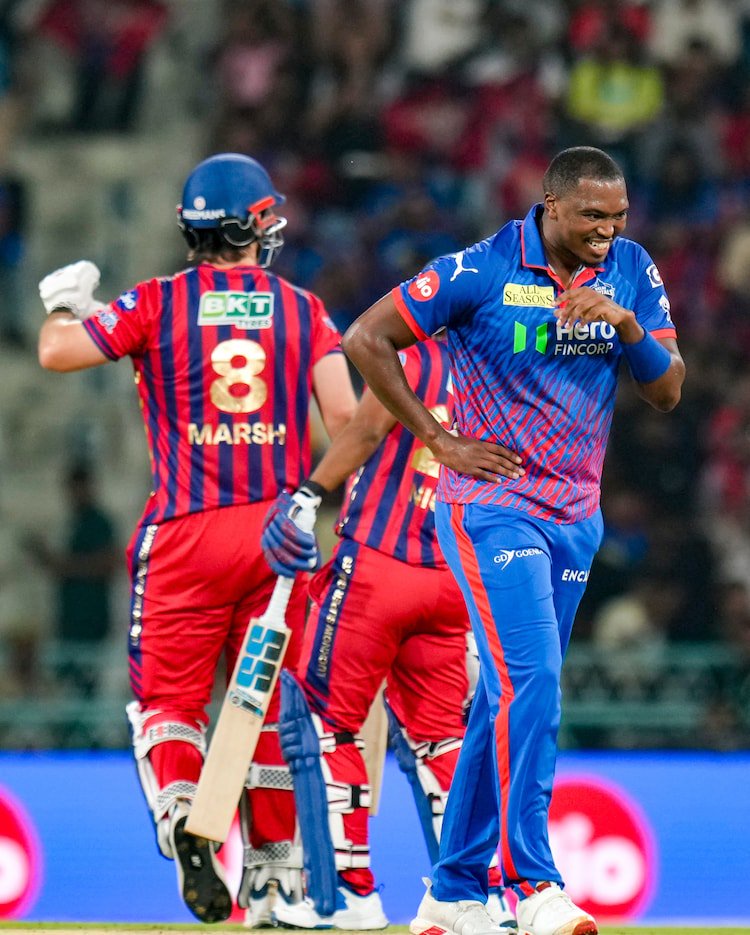 3/27 in 3.4 overs, Lungi Ngidi made an out and out impact with the ball. (Photo: PTI)