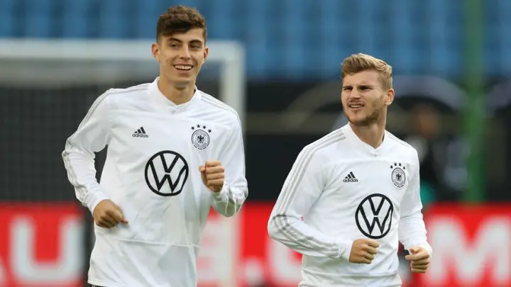 Timo Werner and Kai Havertz could soon be teaming up together at Chelsea