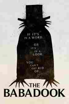 An outline of the Babadook that says, 