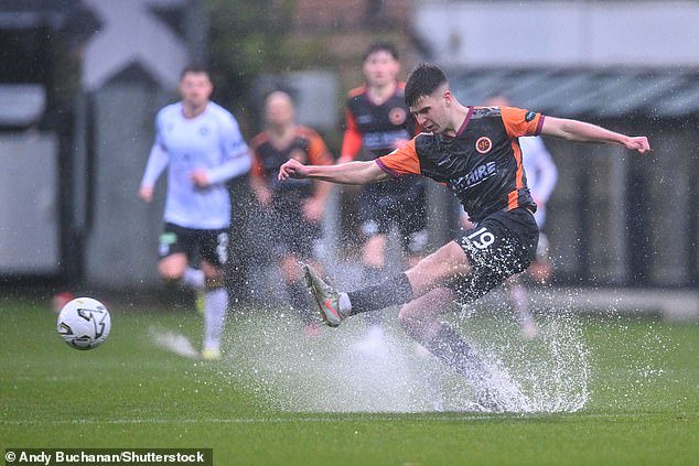 Partick Thistle's match against Stenhousemuir was played in farcical conditions at Firhill