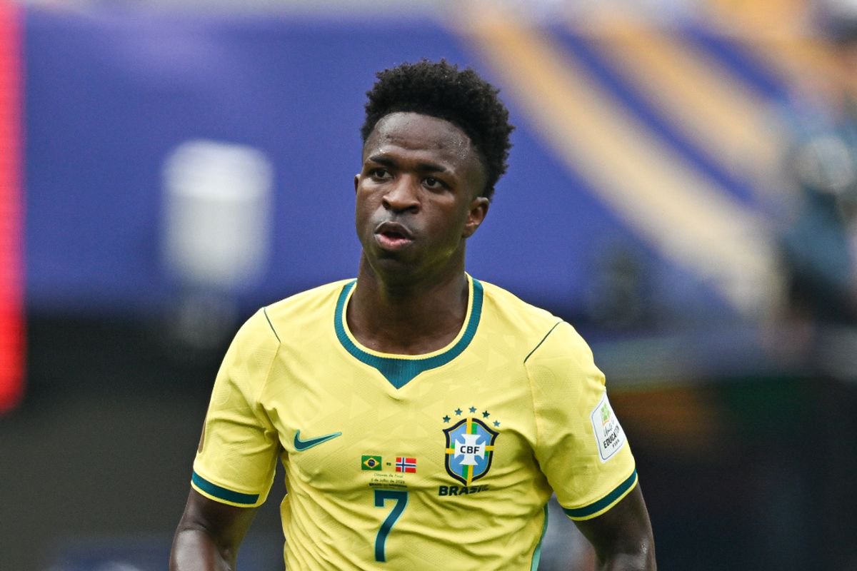 Vinicius Junior during the FIFA World Cup 2026 Round Of 16 match between Brazil and Norway. 