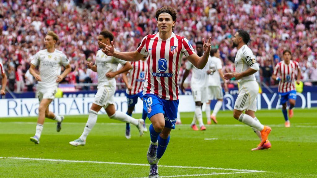 Julián Álvarez no Atlético Madrid-Real Madrid (FOTO: Borja Sanchez-Trillo/EPA)