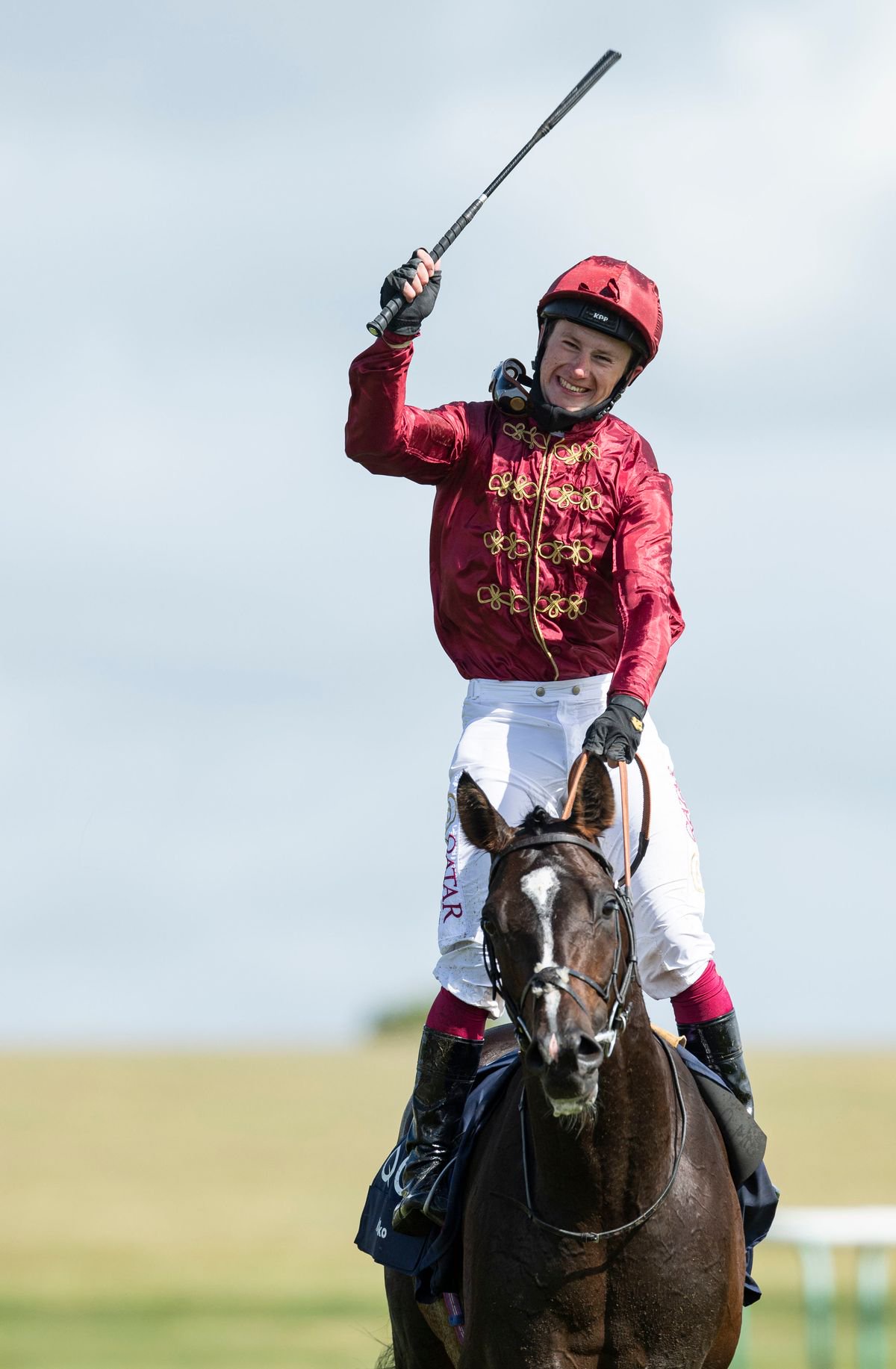 Oisin Murphy: celebrates winning the 2,000 Guineas on Kameko