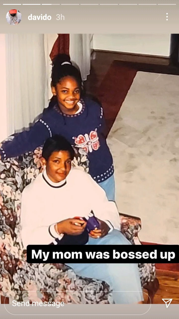 Davido Shares Throwback Pictures Of His Late Mother With Aliko Dangote
