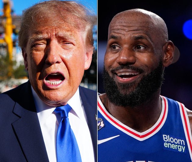 NBA superstar LeBron James, right, issued a short, sharp and dismissive response to Donald Trump’s latest attack.