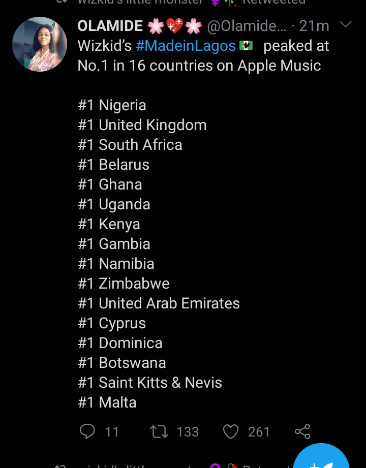 Fans React As Wizkid’s Made In Lagos Album Displaces Ariana Grande, Drake, Eminem And Other Albums On UK Chart D470a5ca248efd1b3963d51c16f0c20a?quality=uhq&format=webp&resize=720
