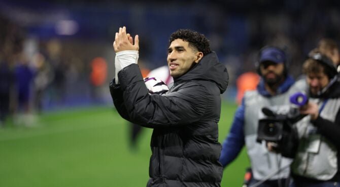 Achraf HAKIMI of PSG Photo by Icon Sport – Photo by Icon Sport