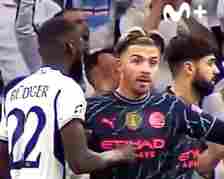 Rudiger likes to wind up opponents and was seen tweaking Jack Grealish's nipple this month