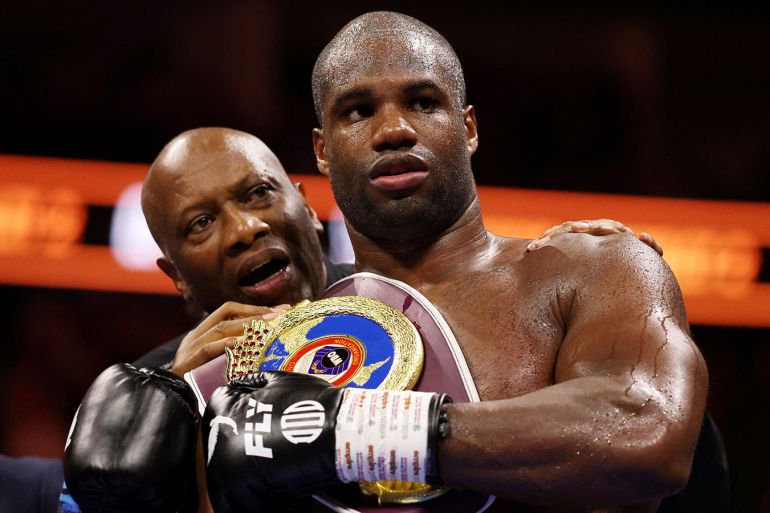 Boxing - Daniel Dubois v Fabio Wardley - WBO World Heavyweight Title - O2 Arena, London, Britain - October 17, 2026 Daniel Dubois celebrates after winning his WBO world heavyweight title fight against Fabio Wardley Action Images via Reuters/John Sibley
