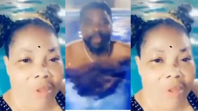 Nana Agradaa And Husband In A Pool Chilling In A NeW Video (Watch)