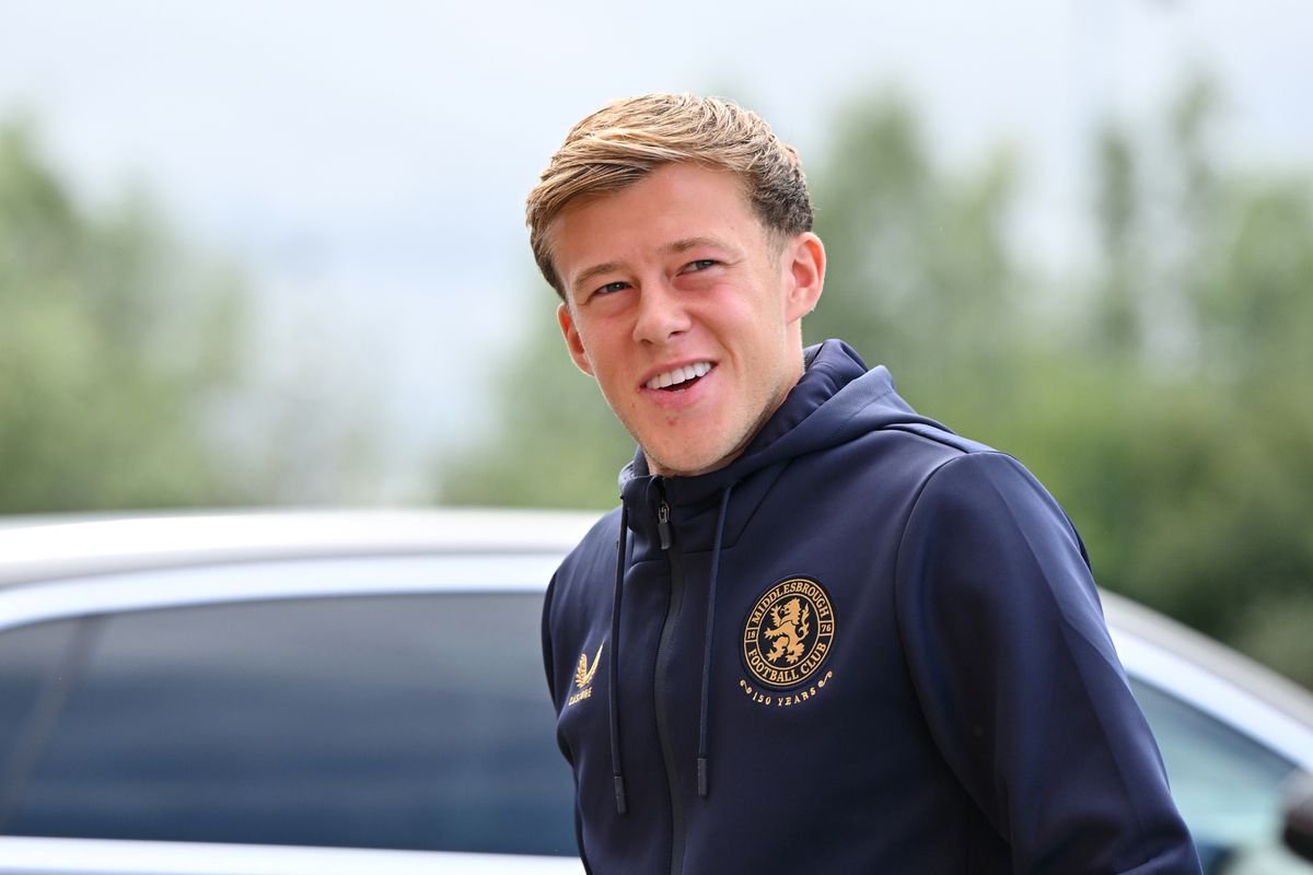 Middlesbrough's Connor Barron arrives