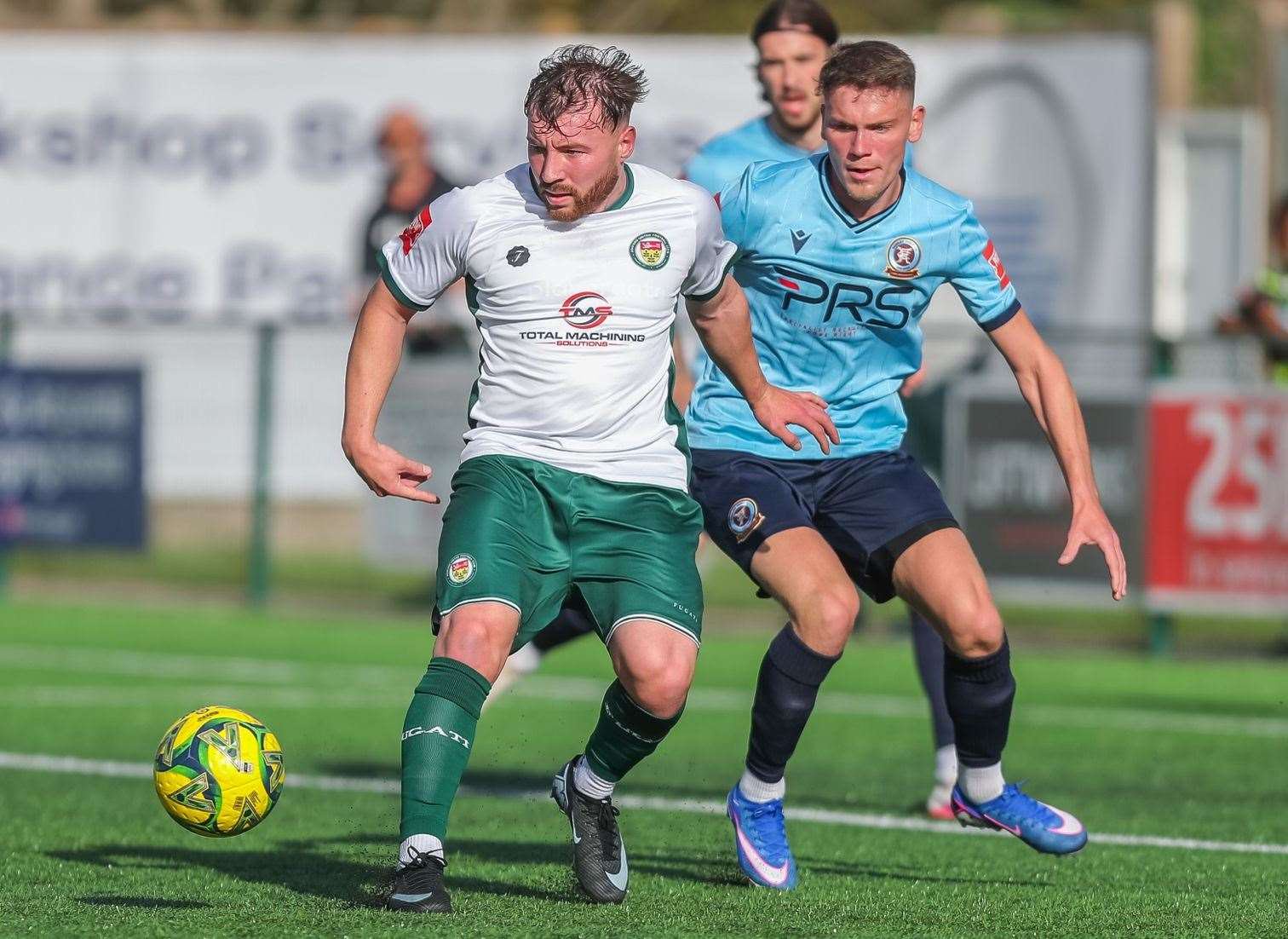 Ashford forward Ollie Bate scored a terrific goal in the win over Steyning. Picture: Ian Scammell