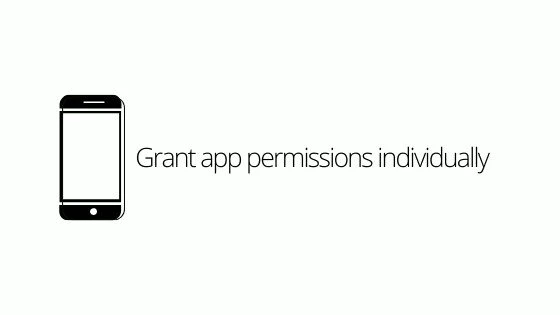 Grant app permissions individually