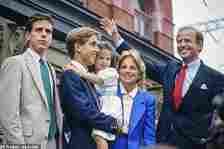 Joe Biden with his family after declaring he would run for president in 1987