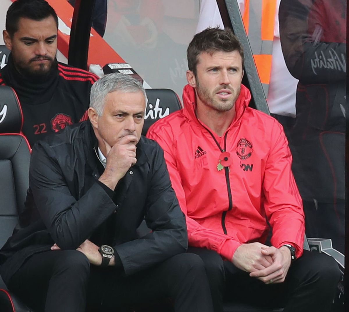 Jose Mourinho and Michael Carrick