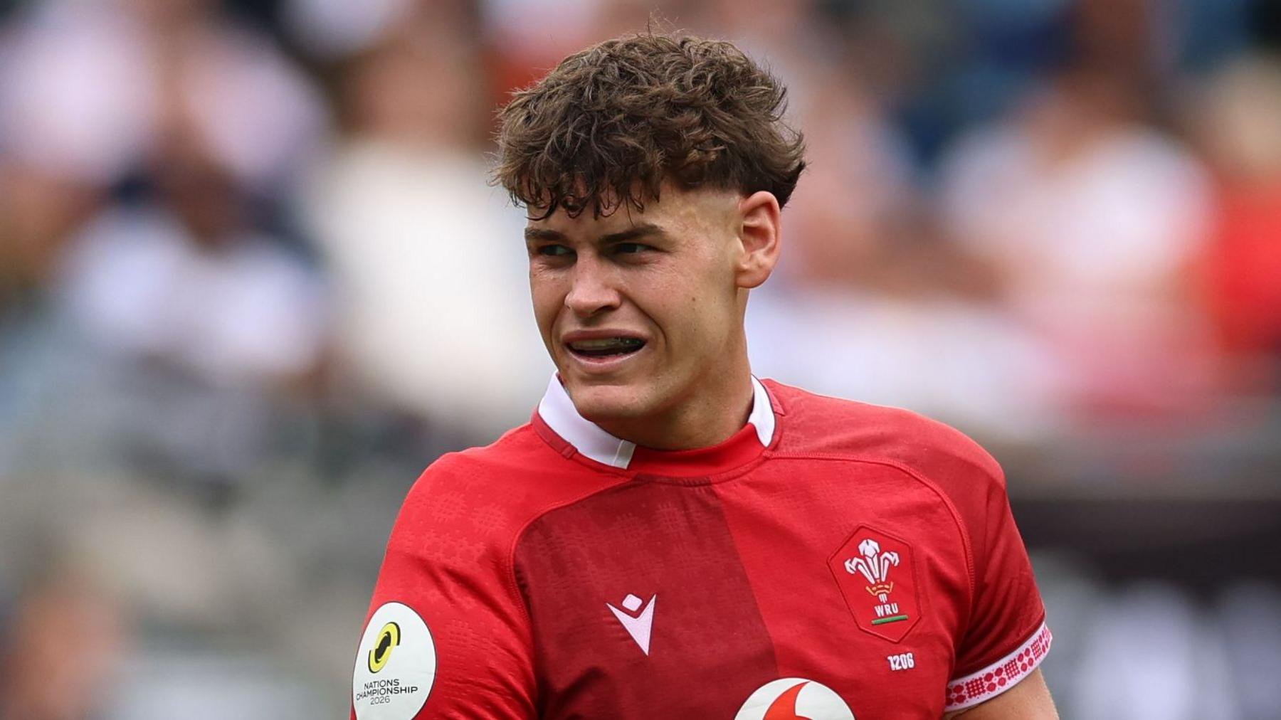 Eddie James in Wales kit