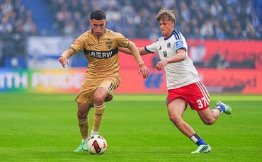 Bilal El Khannouss und der VfB Stuttgart müssen sich dem HSV und Louis Lemke mit 0:1 geschlagen geben.