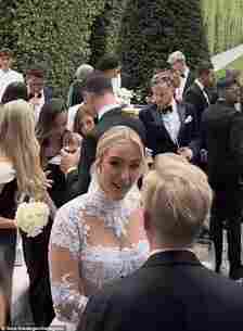 Taylor Ward, 26, looked stunning in an elegant gown during her third wedding to her husband Riyad Mahrez, which took place in Lake Como, Italy