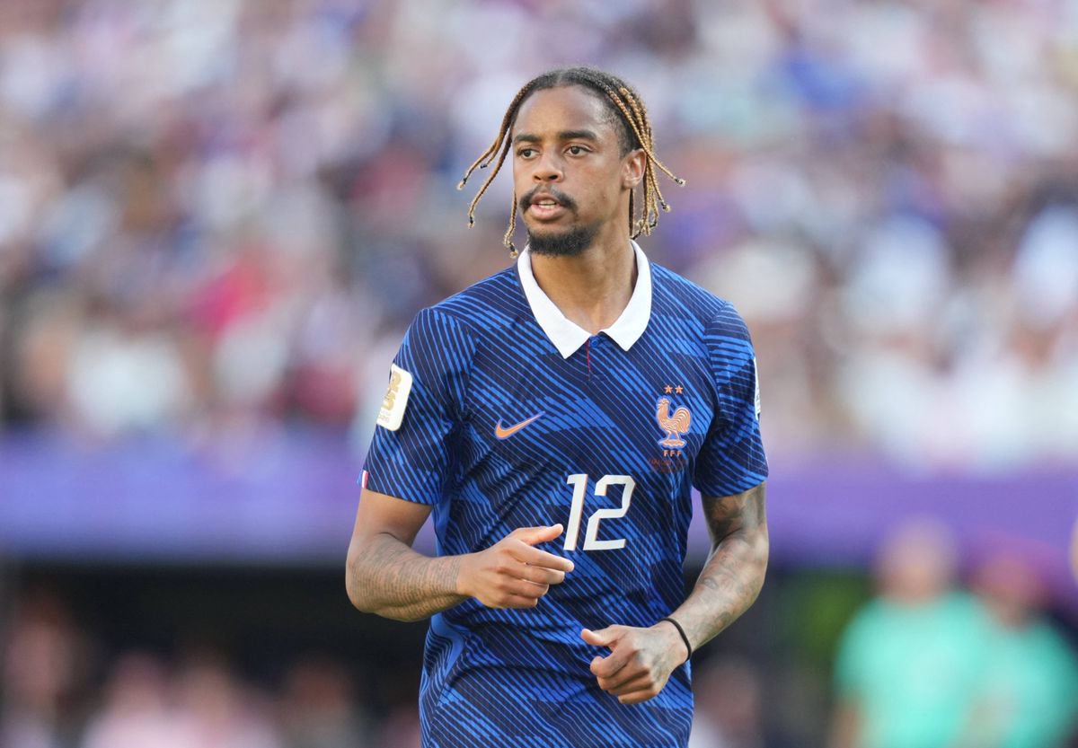 Bradley Barcola (France)   during Round of 16 FIFA World Cup 2026, Paraguay and France, Philadelphia Stadium, Philadelphia, United States on July 04  2026. (Photo by Ulrik Pedersen/NurPhoto via Getty Images)