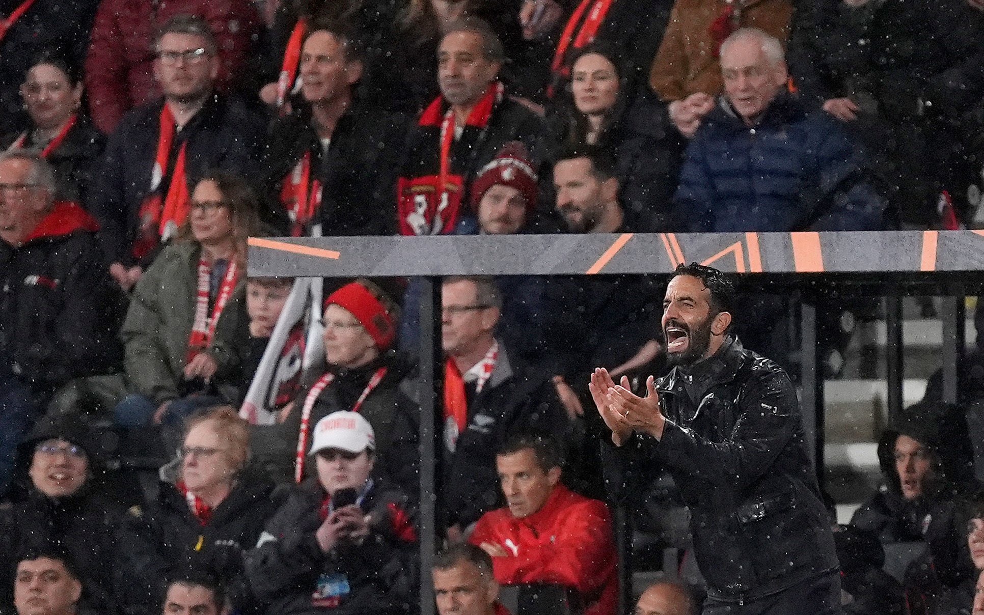 Bournemouth fans gave Ruben Amorim plenty of stick on Thursday night (PA)