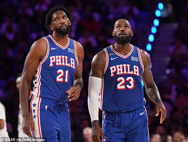 Boos rained down on the Philadelphia 76ers before halftime of LeBron James' first home game