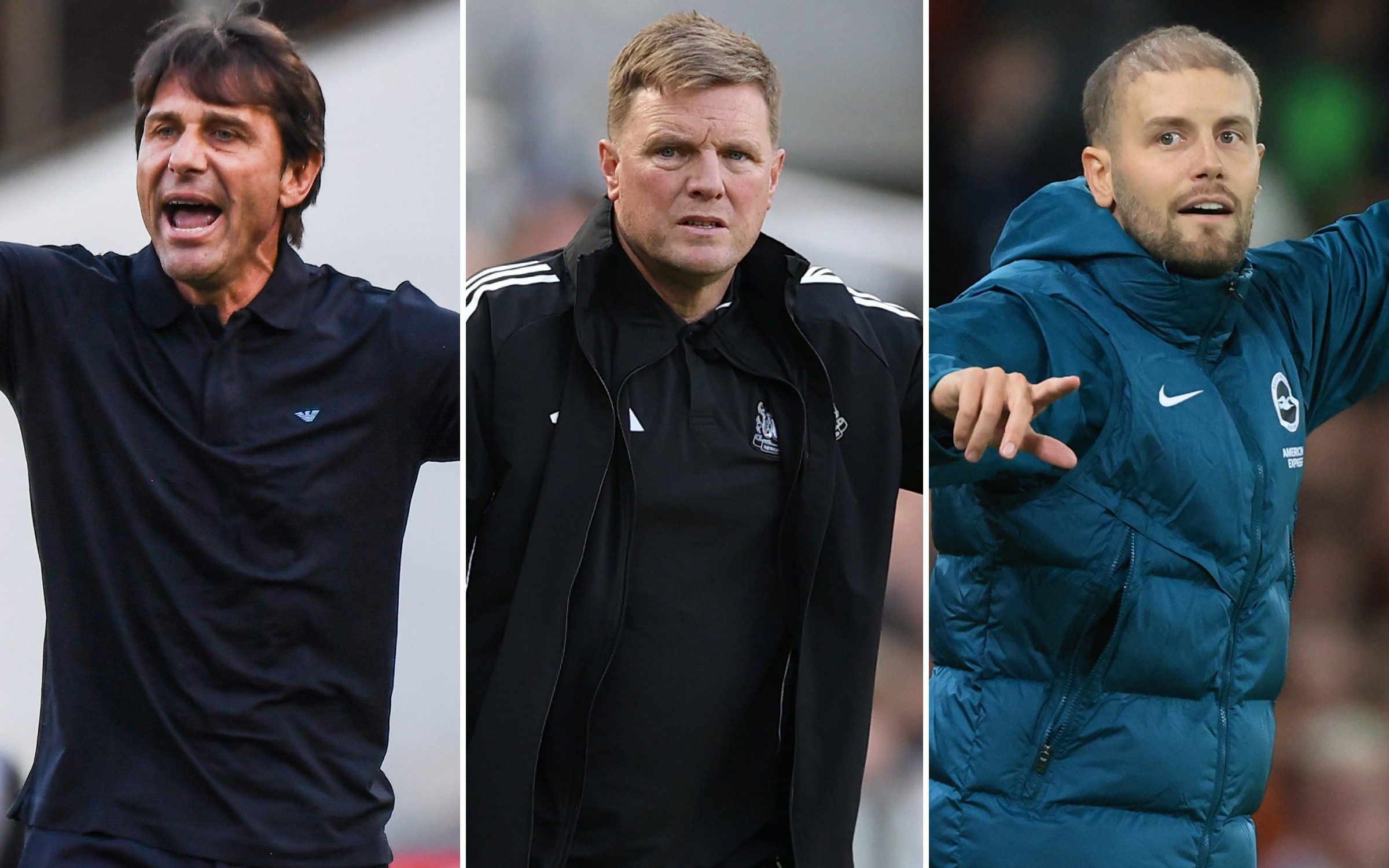 Antonio Conte, Eddie Howe and Fabian Hurzeler